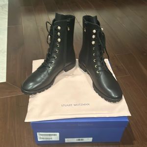 Stuart Weitzman Pearl Combat boot size 8.5